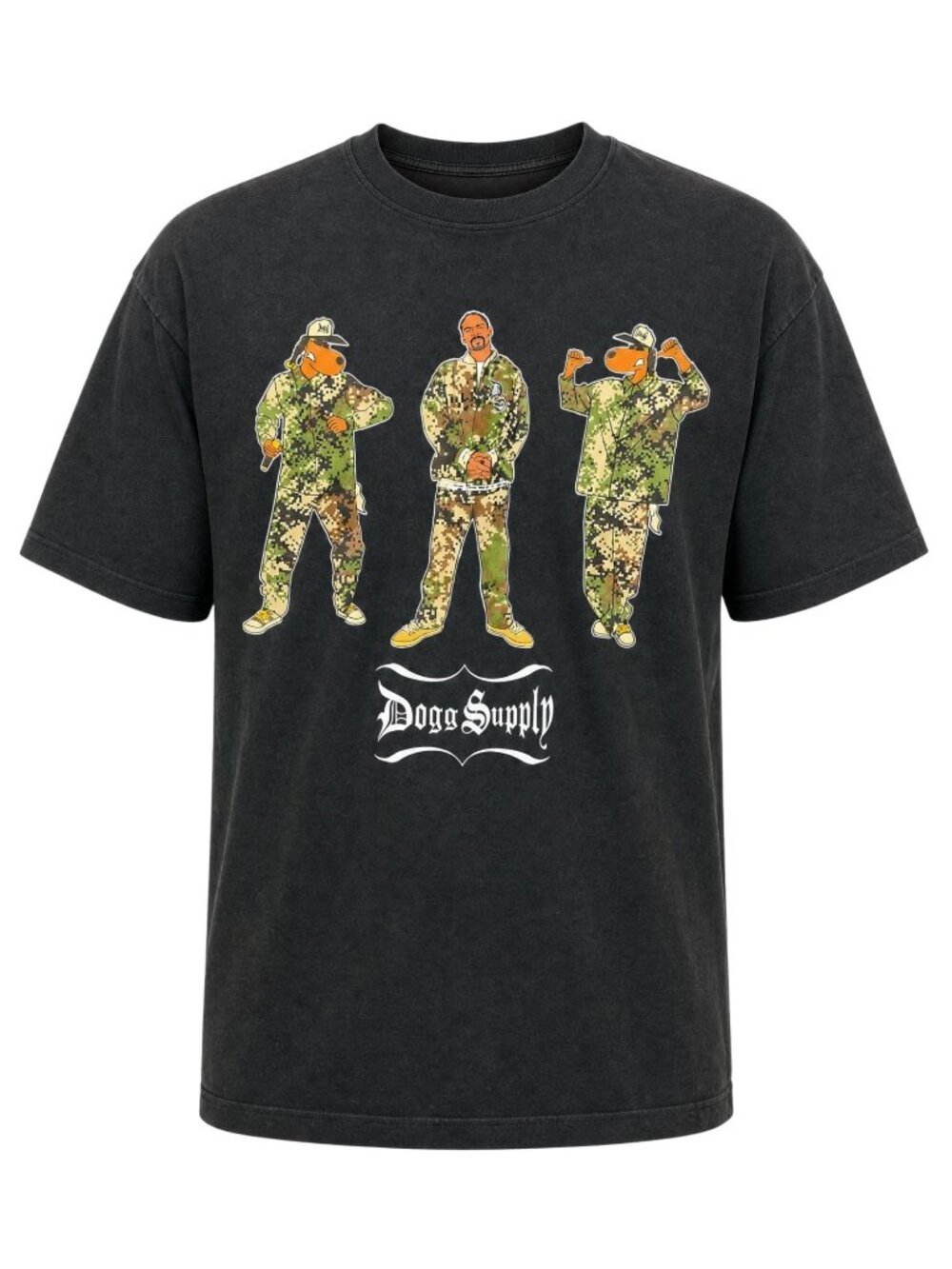 Dogg Supply Snoop Dogg Mens Black Camo Graphic Tee XL